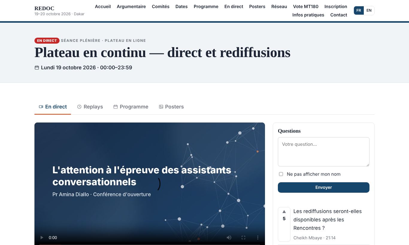 Direct et questions du public