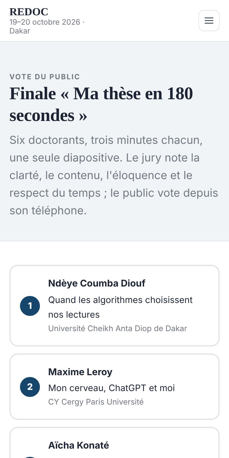 Vote du public sur téléphone